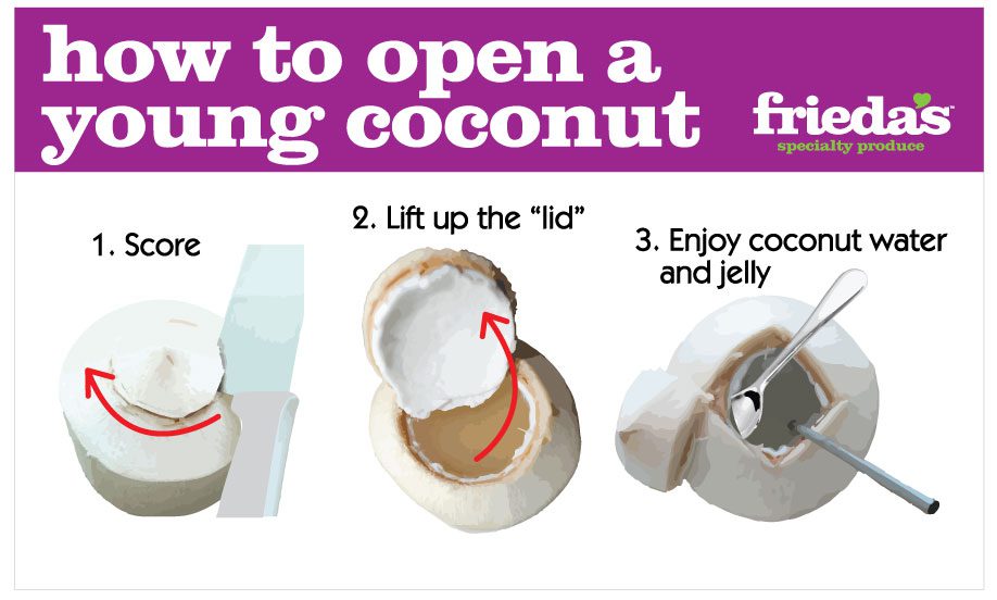Frieda's Specialty Produce - How to open a Young Coconut