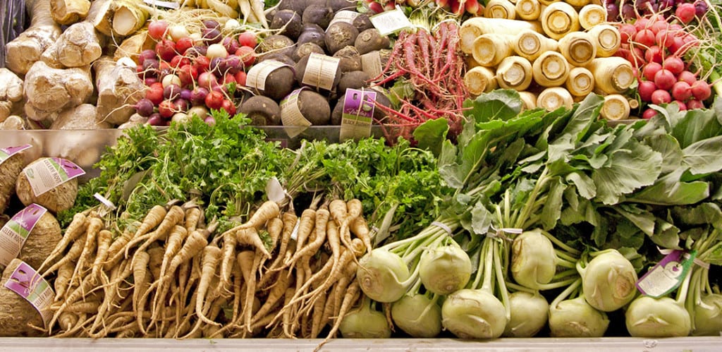 Frieda's Specialty Produce - Root vegetable display