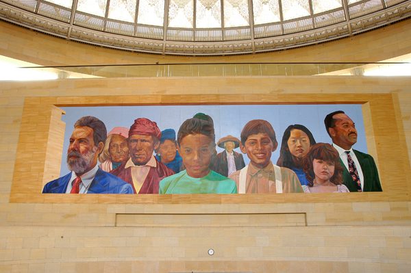"City of Dreams, River of History" mural by Richard Wyatt, 1995, at Union Station