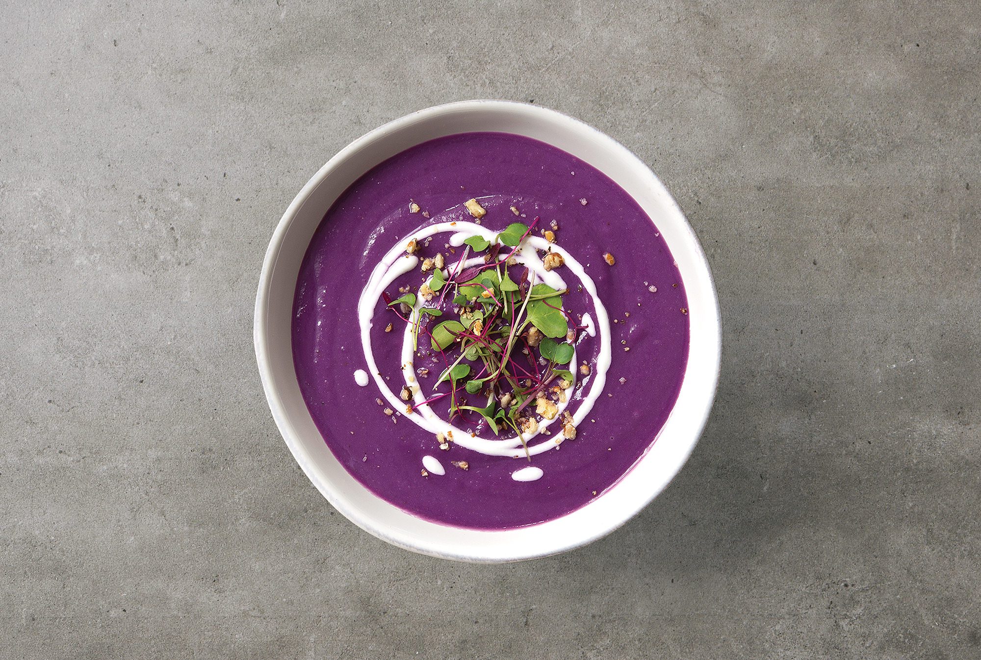 Creamy Stokes Purple® Sweet Potato Soup Frieda's Inc